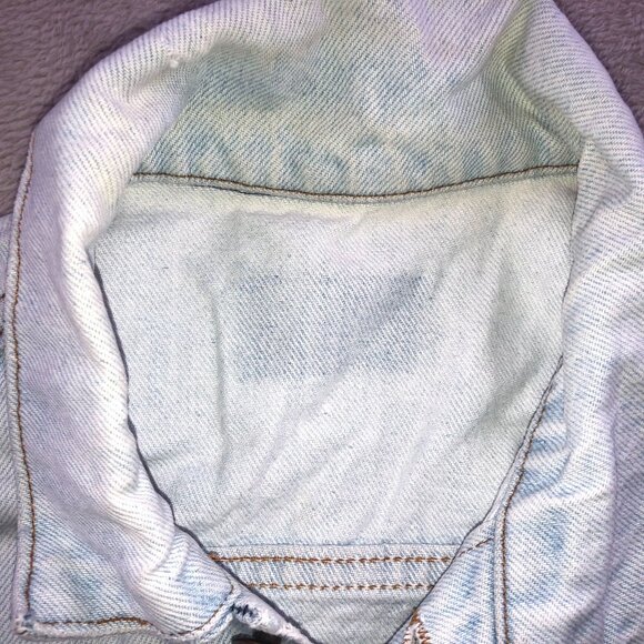 Levis Men's Jeans Jacket Large Vintage Made in the USA Light Wash - Picture 8 of 16